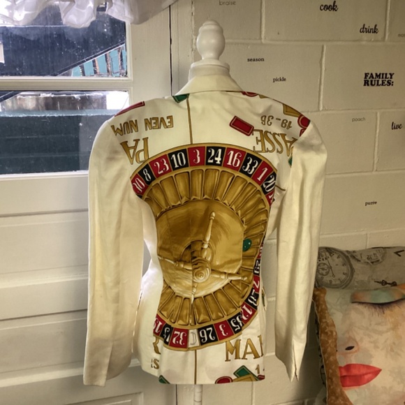 CLAUDE BERT.  PARIS - SUIT. GAMBELING THEME. AMAZING OOAK - Picture 12 of 13